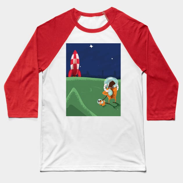 Walking the Dog Baseball T-Shirt by nickemporium1